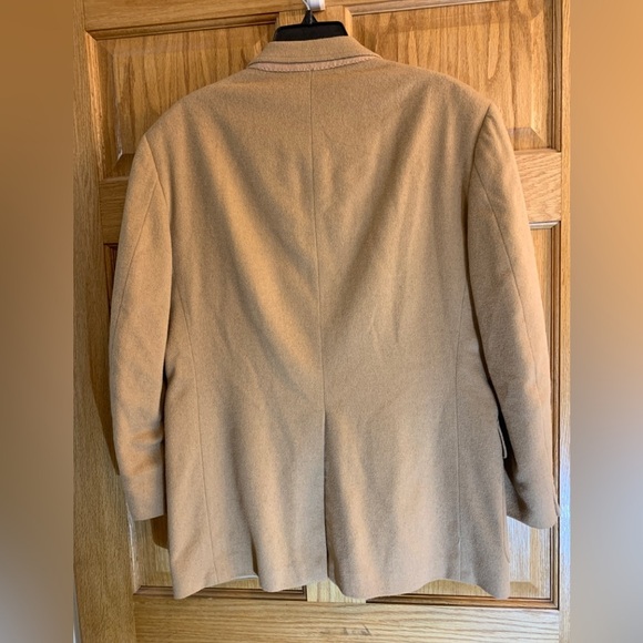 Vtg Michael/Sterns Tan Camel Hair Blazer Two Button Sport Coat Jacket Men's 41R - Picture 2 of 6